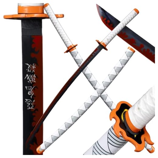 Sharp Anime Katana Demon Slayer Sword Real Metal- High Carbon Steel Handmade Kimetsu no Yaiba Sword, Cosplay Anime Sword