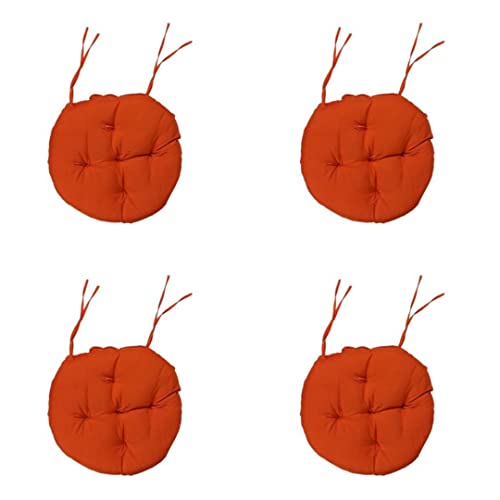 KIT 4 ALMOFADAS DE CADEIRA REDONDAS 40CM (LARANJA)