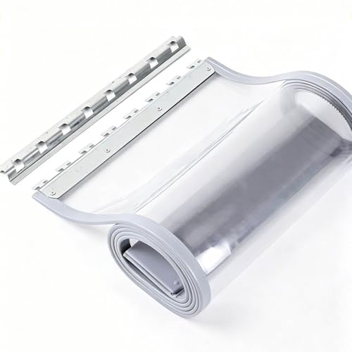 MTHGH Rideau À Lanière PVC Transparent Rideau De Porte Laniere Plastique Rideaux À Lamelles Verticales Rideau Exterieur Porte Anti Chaleur...