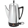 Presto 02811 Stainless Steel Electric Coffee Percolator - 12-Cups, Easy-Pour Spout, Stay-Cool Handle, Make 2-12 Cups