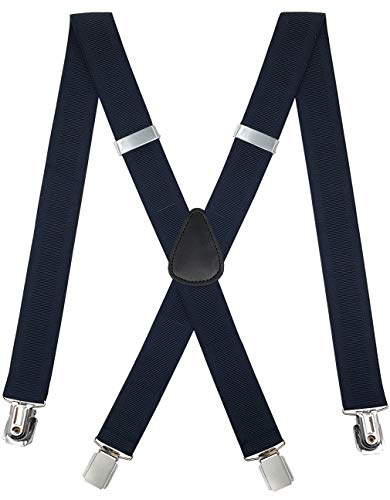 METUUTER Suspenders for Men  Heavy Duty Strong Clips Adjustable Elastic X Back Braces Big and Tall Men's Suspenders