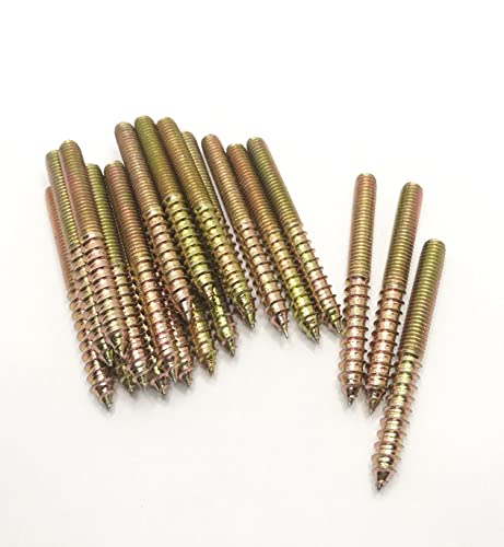 Image of Hanger Bolt M6x60 Double Headed Bolt Self-Tapping Screw for Furniture 20Pcs