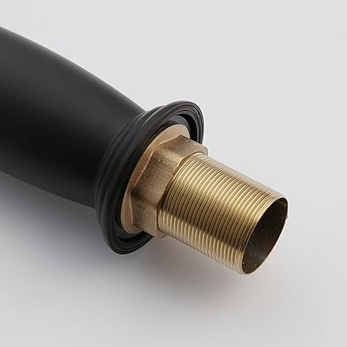Grifo de lavabo alto para evitar salpicaduras con monomando negro 5