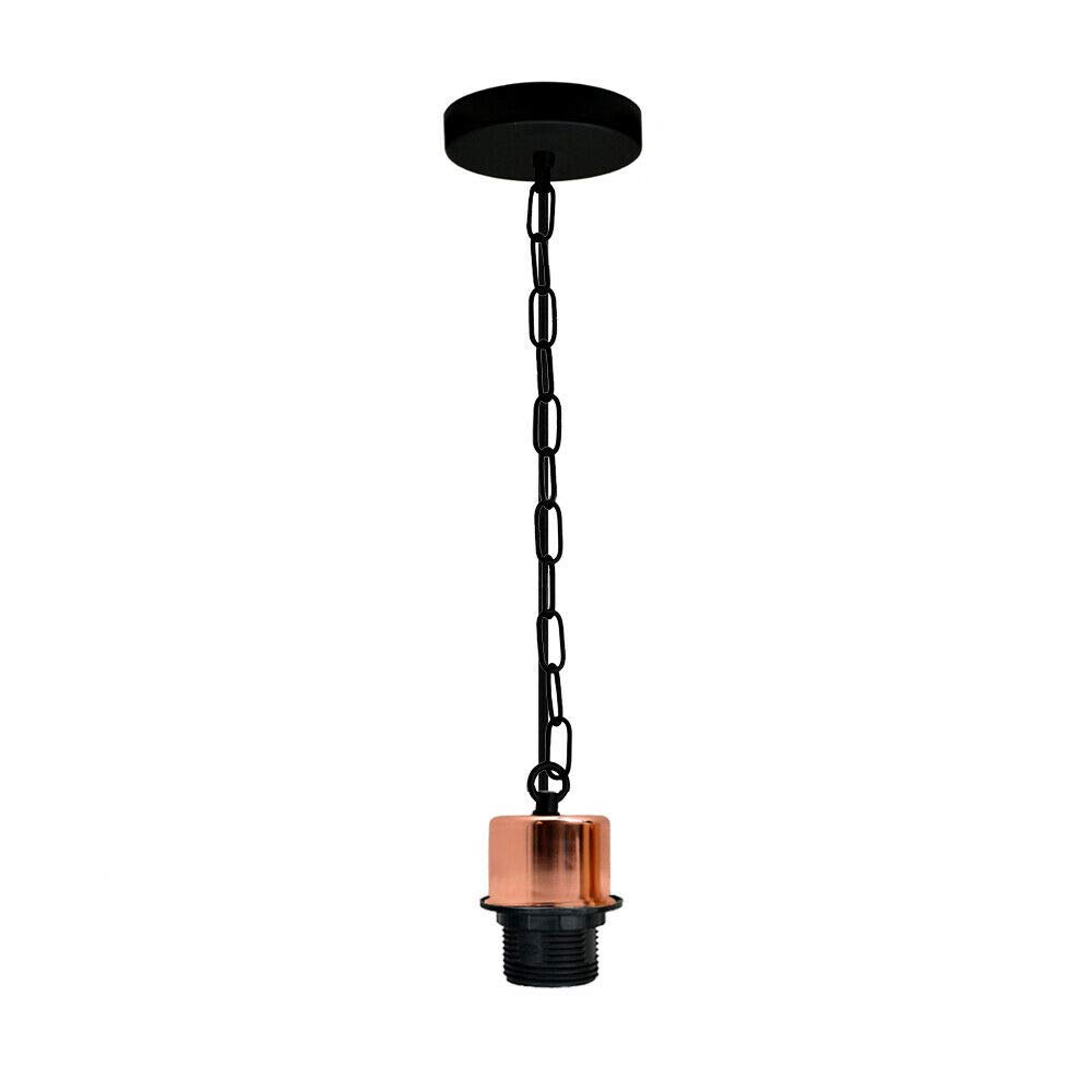 Dc Voltage Rose Gold Modern Industrial E27 Pendant Light With Holder