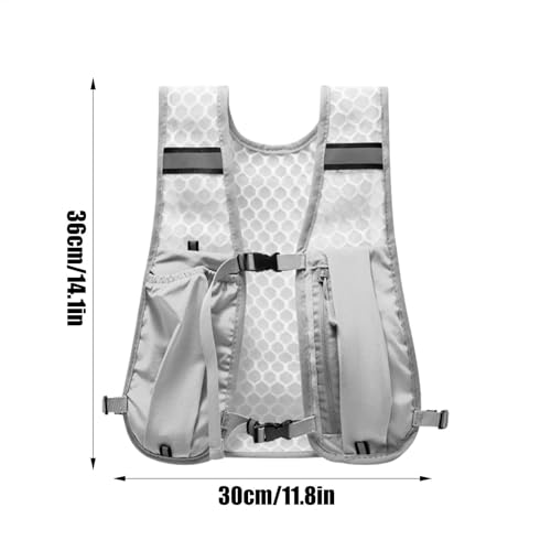 Chaleco de hidratación con bolsa reflectante para ciclismo y riñonera ligera de correr unisex 6