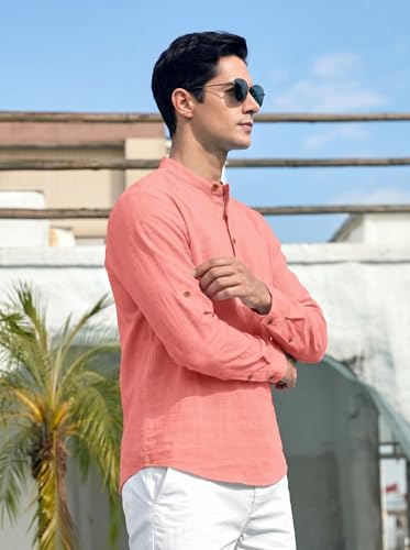 Image of ROYALSCOUT Men's Cotton Blend Full Sleeve Kurta Shirts Pack of 1 Designed for Festive Moments, Cultural Functions, or Casual Gatherings