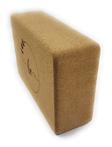 Be High Density Cork Yoga Block 9"X6"X3", Exercise & Fitness Performance Grade, Made Of 100% Natural And Eco-Friendly Cork, Supportive Balance For Deep Stretch With Anti-Slip & Anti-Tilt Surface Edges #TOP1