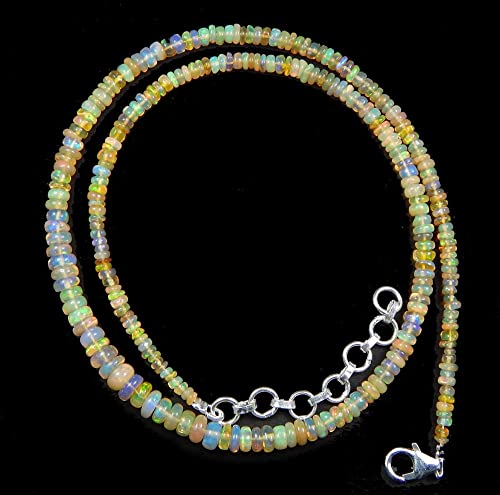 Image of Natural Rainbow Gemstone Beaded Necklace for Women | Healing Crystal Stone Jewelry | Handmade Trendy Necklace Gift for Women & Girls