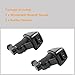 Cheriezing 55157319AA 2Pcs Front Windshield Washer Nozzles Wiper Spray Kit Single Hole Compatible with 2007-2012 Nitro, 2006-2010 Commander, 2008-2013 Liberty