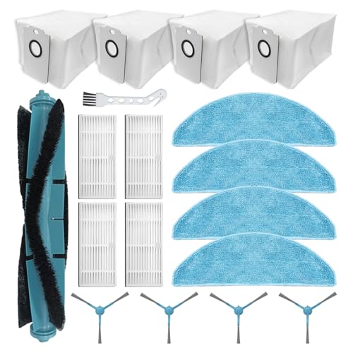 liveryde Repuestos compatibles con Cecotec Conga 7490 Immortal, 8290 Immortal Ultra Power Home Genesis X-Treme Accesorios, 1 cepillo principal, 4 cepillos laterales, 4 filtros, 4 paños, 4 bolsas
