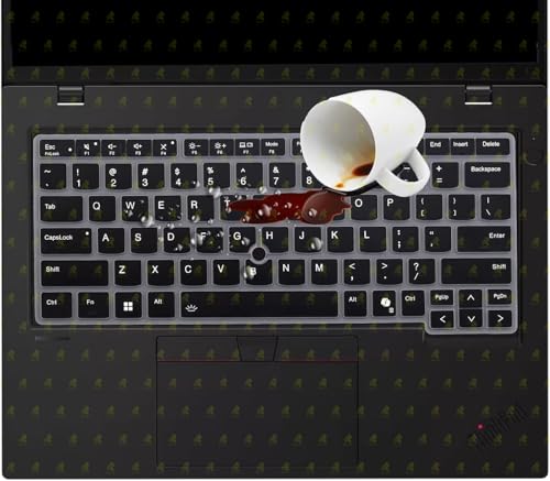 Image of RAYA Silicone Keyboard Cover for Lenovo Thinkpad E14 (Gen7) Thinkpad L14 (Gen6) Thinkpad T14 (Gen5 /Gen6) Thinkpad P14s (Gen5 /Gen6) Laptops [Will NOT FIT for Other Gen Model of Thinkpad] (Black)