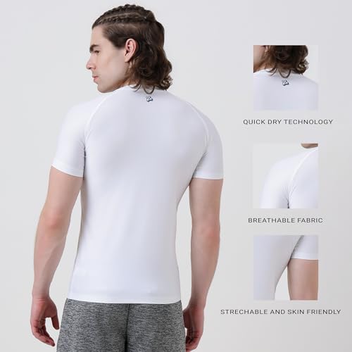 Image of MuscleBlaze Half Sleeve Compression T-Shirts for Men