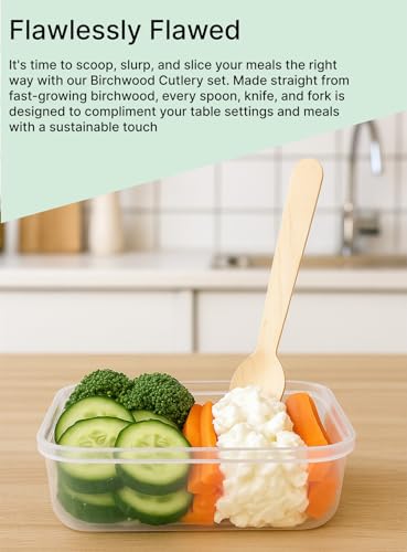 Image of Lazer Accessories Pack of 50 Multipurpose Disposable Wooden Spoons | Eco-Friendly, Natural & Biodegradable Flatware | Ideal for Kids Birthday, Wedding, Party | 140mm Durable & Compostable Cutlery