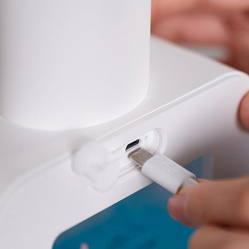 Simpatico Distributore Automatico di Sapone Schiumogeno, Distributore Automatico di Sapone, Distributore di Sapone per Bambini da 400 ml, Distributore di Sapone Ricaricabile a Parete(bianco)