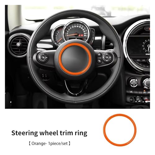 Autocollant logo volant Mini Cooper orange pour masquer les rayures