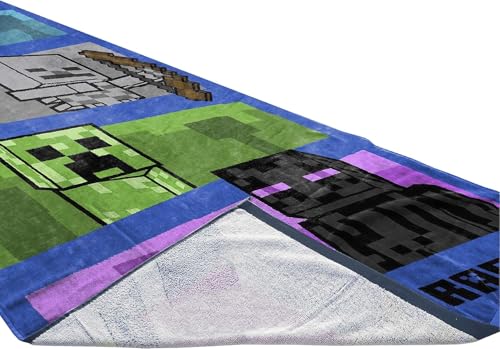 Toalla de playa para niños premium de Minecraft en puro algodón de tacto súper suave 2