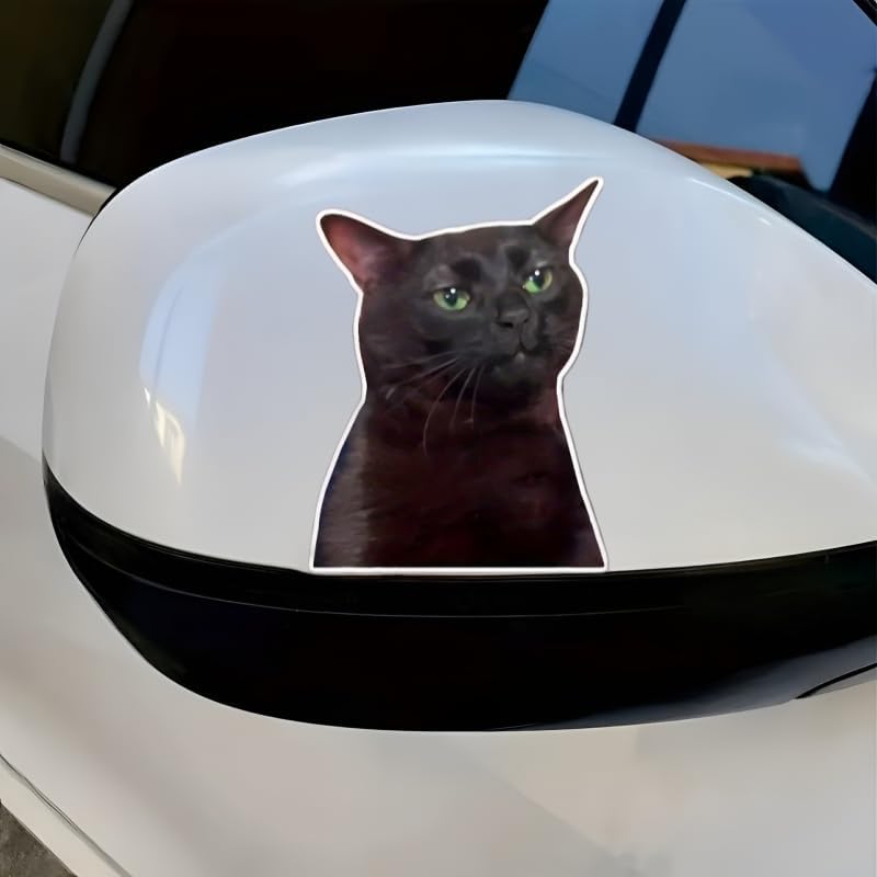 Waterproof Black Cat Vinyl Cat Sticker 5.5 Inch 2 Pack, Decorative Car Stickers, Car Decals & Bumper Stickers for Vehicles, Laptop, Refrigerator, Wall - Image 6