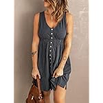 Acelitt-Womens-Casual-Sleeveless-Button-Down-Elastic-Waist-Swing-Dresses-XS-2XL