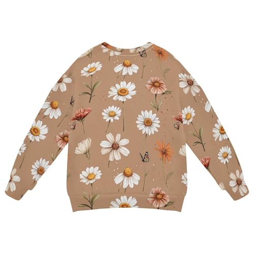 JUNZAN Chic Daisy Terracotta Little Boys Sweatshirt Hoodie Fleece Kids Pullover Hoodie Sports 4T2