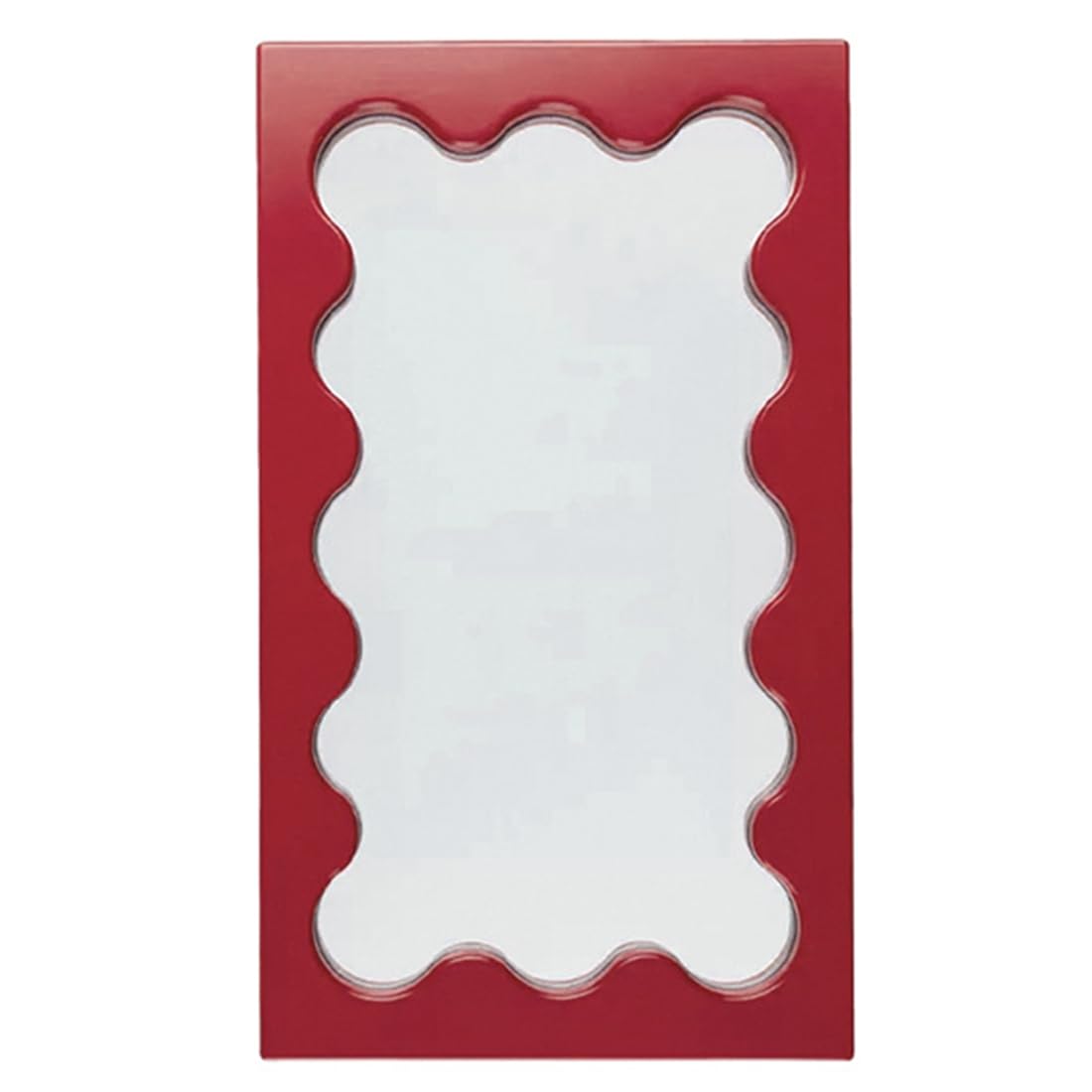 UDSKNV[KSL Nordic Ins-Style Desktop Makeup Mirror Rectangular Wavy Design Wall Mount Bathroom Bedroom Entrance Mirror B
