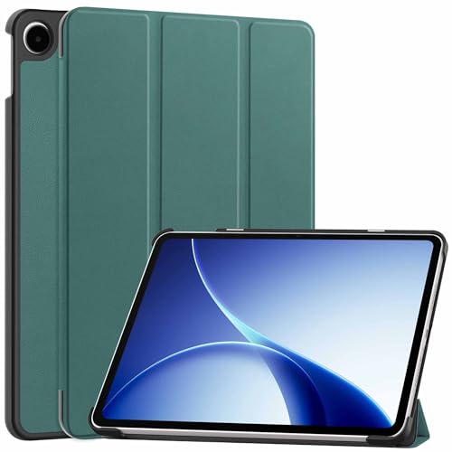 Image of ProElite Case Cover for Oppo Pad 5 12.1 inch Case, Slim Trifold Flip case Cover for Oppo Pad 5 12.1 inch Tablet [Auto Sleep Wake Feature], Dark Green