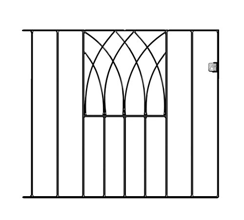 ABBEY Modern Single Garden Gates 914mm GAP X 815mm HIGH galvanised wrought iron metal gate ABZP32