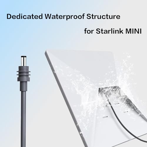 I clean Starlink Mini Cable 16.4FT/5M,18AWG Waterproof Replacement DC to DC Power Cable,Grey by I clean - Image 2