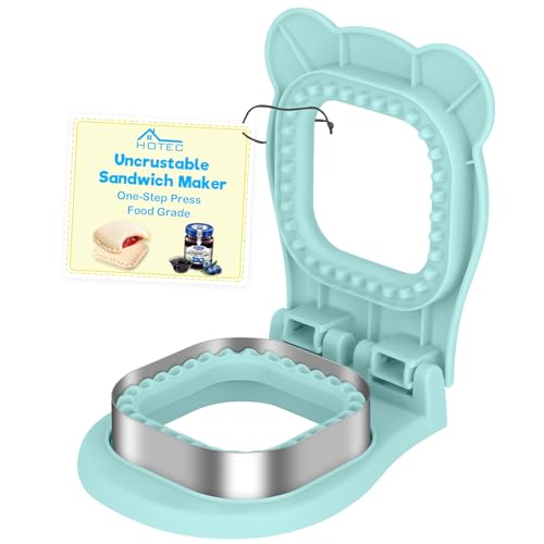 HOTEC Uncrustable Sandwich Maker, Crustless Sandwich Cutter and Sealer Food Grade Bread Cutter for...