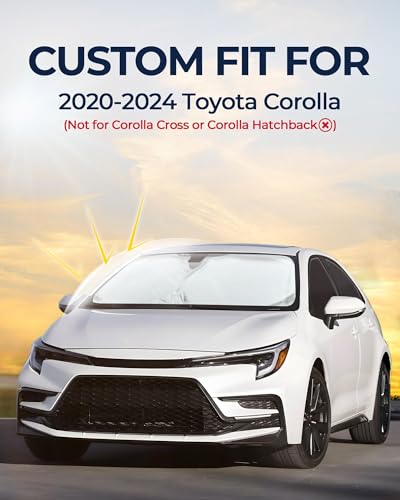Image of for Toyota Corolla 2020-2024 Car Window Shades, 6pcs Privacy Sun Shade Set for Front Windshield Side and Rear Windows, Full Window Covers Keeps Vehicle Cool for Camping Napping