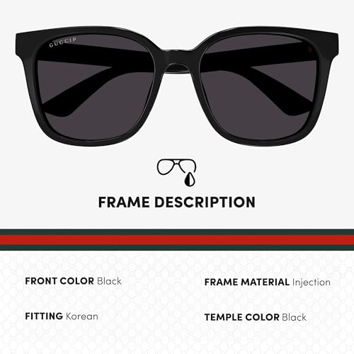 Image of Gucci GG1346SK Lettering Logo Men Rectangular shape Sunglasses with Luxury Eyewear Kit