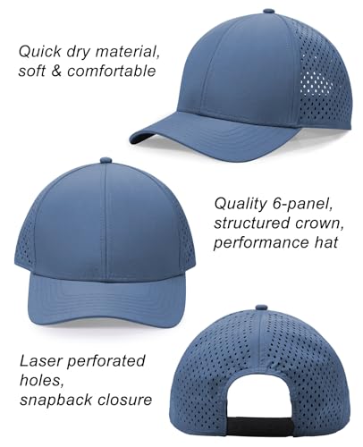 Image of Oversize XL XXL Quick Dry Baseball Cap, Large Performance Snapback Hats, Laser Cut Mesh Ball Cap for Men Big Heads 23.5 inch-26 inch