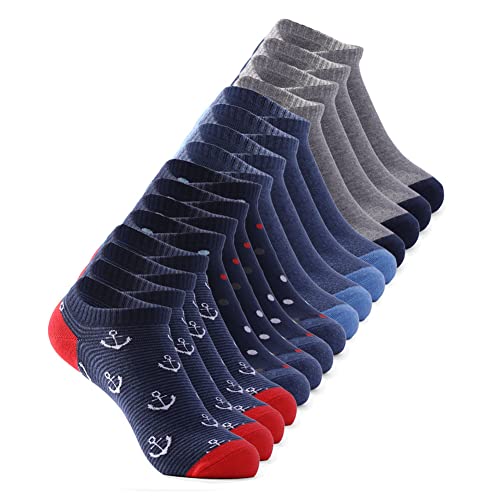Image of HHX YONLEE Ankle Socks Striped patterned Casual Socks 8 /10 Pairs Gift Box