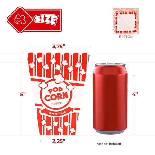 Image of Poppy's Small Popcorn Boxes - 20 Pack 30 Oz Concession-Grade Buckets, Popcorn Machine Accessories for Bars, Movie Nights, Concessions