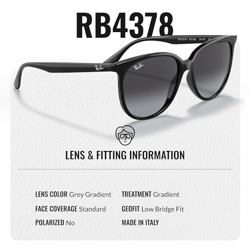 Ray-Ban RB4378F LOW BRIDGE FIT Square Shaped Sunglasses for Men & Women with Official RAYBAN Eyewear Kit4