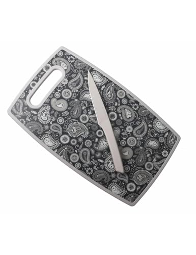 Brandani 52847 TAGLIERE SHANTI C/COLTELLO UTILITY PP/INOX (NERO)