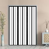 Insulated Door Curtain, Magnetic Thermal Door Cover Screen Door Self-Closing Privacy Magnetic Screen Door Hands Free for Patio, Kitchen, Bedroom, Air Conditioner Room, Fits Doors up to 72' x 80',Black