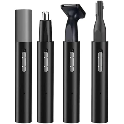 2023 Professional Painless 3in1 Hair shaver kits for Men, Ear and Nose Hair Trimmer for Men,Body Groomer for Men,Eyebrow & Facial Hair Trimmer with Powerful Motor and Dual-Edge Blades Easy Cleansing Cover