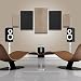 SUEDE Pulse 5X Acoustic Panel Wall Pack: 5 Pcs 2)3x2 charcoal 1)4x2 2)1x2 shell