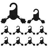 AUEAR, 10 Pack Plastic Pet Clothes Rack Hangers for Dog Puppy Cat Toddler Small Coat Hanger