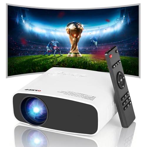 Image of Mini Projector Wired with Bluetooth Audio, Native 720P Supports 4K, Electric Focus & Keystone, Dust-Proof Low Noise, HDMI/USB for Laptop/PC/Stick, for Home Office Classroom Meeting Outdoor Movie