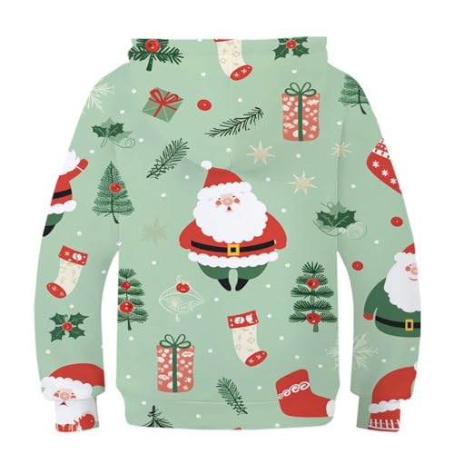 Cadeaux de Noël Sweat à Capuche Enfants Pull 3D Stylé 11-13 Ans - 2