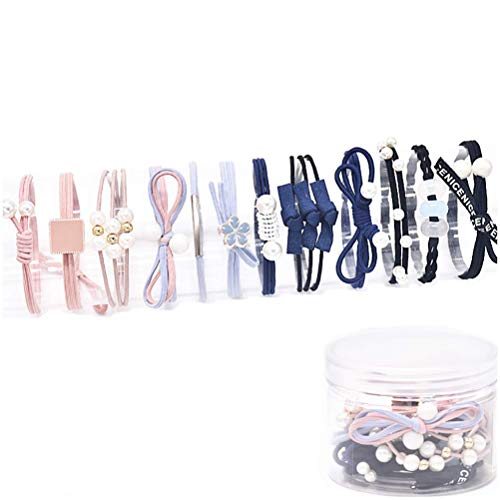 ヘアゴム 12点セット 髪留め おしゃれ おとな シンプル プレスレット 上品 かわいい (ミックスBタイプ)