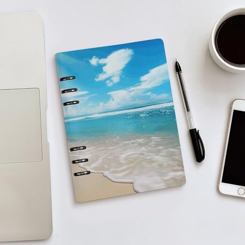 Cuaderno A5 de piel sintética premium Bright Sunshine con 6 anillas y diseño plano 5