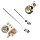 【Anwendung】Tragbares, ideales Besteck für Grillen, Abendessen, Desserts, Wurst, Hot Dogs, Gemüse usw.