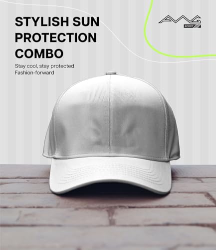 Image of AWG ALL WEATHER GEAR Baseball Cap for Men | UPF 50+ Sun Protection, Moisture-Wicking Sweat Band | Gym, Cricket, Golf Free Size for Teens, Men & Women