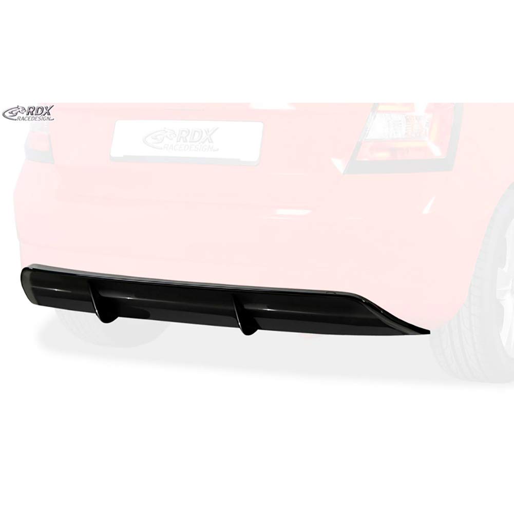 RDX Racedesign Jupe arrière 'Diffuseur' compatible avec Skoda Fabia III HB (NJ) 2014- (ABS noir luisant)