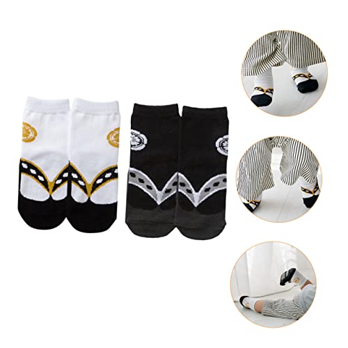 2 Pairs Clogs Pinto Socks Cotton Socks for Men Warm Big Toe Toddlers Ruffled Slipper3