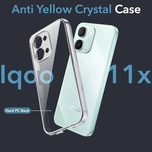 Image of Jkobi Shockproof Crystal-Clear Back Cover for Vivo iQOO Z11x 5G (Magsafe Wireless Support | Drop & Camera Protection | Hard Polycarbonate)
