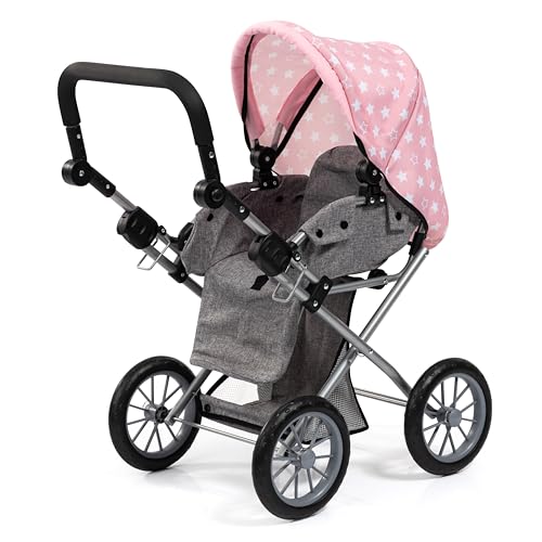 Bayer Design 13630AA Kombi Puppenwagen City Star, herausnehmbare Tragetasche, höhenverstellbar, für Puppen bis 46 cm, mit Tasche – Bild 5