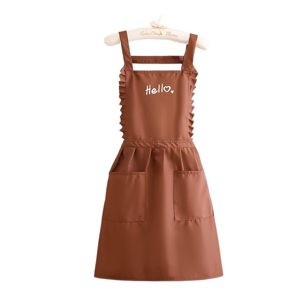 Grembiule stile principessa, grembiule impermeabile floreale per ristorante, barista, uniforme da lavoro, adatto per ristoranti, hotel, giardinaggio